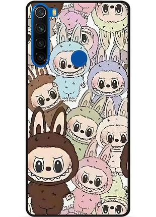 Силіконовий бампер чохол для xiaomi redmi note 8t з малюнком лабубу labubu
