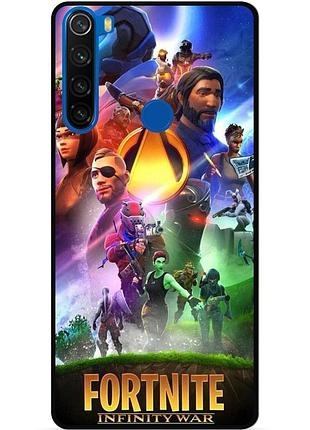 Силіконовий чохол бампер для xiaomi redmi note 8t з малюнком fortnite фортнайт