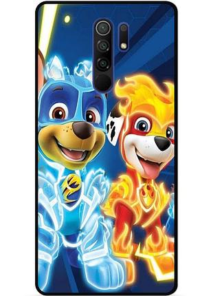 Силіконовий чохол бампер для xiaomi redmi 9 з малюнком щенячий патруль