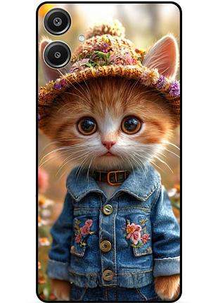 Силіконовий бампер чохол для samsung a07 з малюнком котики