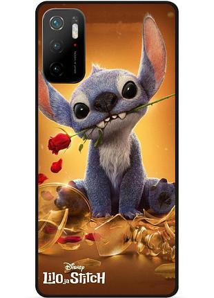 Силиконовый чехол бампер для xiaomi poco m3 pro stitch лило и стич
