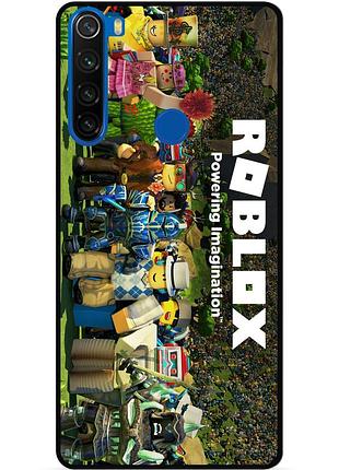 Силиконовый чехол бампер для xiaomi redmi note 8 с картинкой роблокс roblox