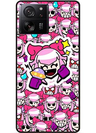 Силіконовий чохол бампер для xiaomi 13t стікери бравл мелоди brawl