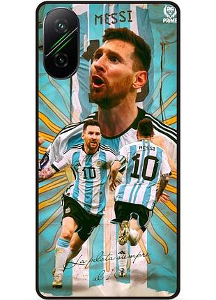 Силиконовый бампер чехол для xiaomi poco f7 с рисунком messi аргентина месси