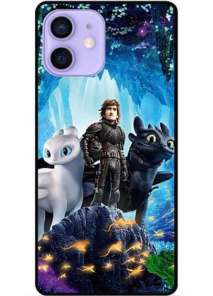 Силіконовий чохол бампер для iphone 12 mini з малюнком как приручить дракона