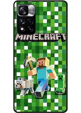 Силіконовий чохол бампер для xiaomi redmi 10 стів minecraft кріпер майнкрафт