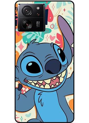 Силиконовый бампер чехол для xiaomi 13t с рисунком stitch стич