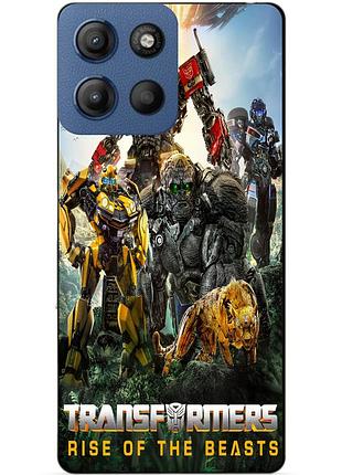 Чехол силиконовый бампер для motorola moto g15 звероботы трансформеры transformers