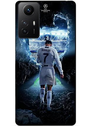 Силиконовый бампер чехол для xiaomi redmi note 12s с рисунком ronaldo роналдо