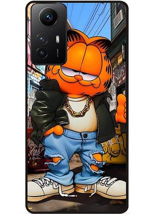 Чехол силиконовый бампер для xiaomi redmi note 12s с рисунком гарфилд marvel