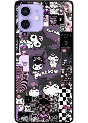 Чехол силиконовый бампер для iphone 12 mini с картинкой kuromi куроми