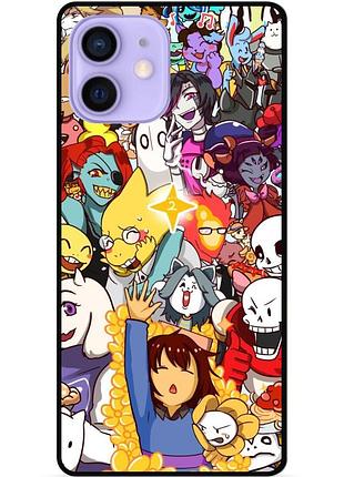 Силиконовый чехол бампер для iphone 12 mini с рисунком undertale андертейл
