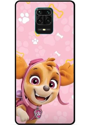 Чехол силиконовый для xiaomi redmi note 9 pro с рисунком скай щенячий патруль
