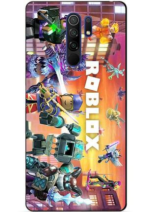 Силіконовий чохол бампер для xiaomi redmi 9 з картинкою роблокс roblox