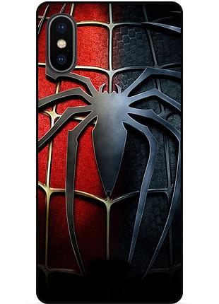 Силиконовый бампер чехол для iphone xs max с рисунком человек паук spider man