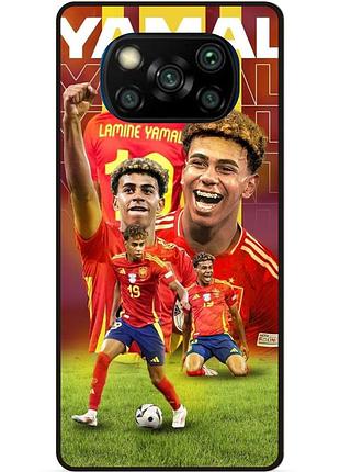Чехол силиконовый бампер для xiaomi poco x3 с рисунком ламин ямаль lamine yamal испания