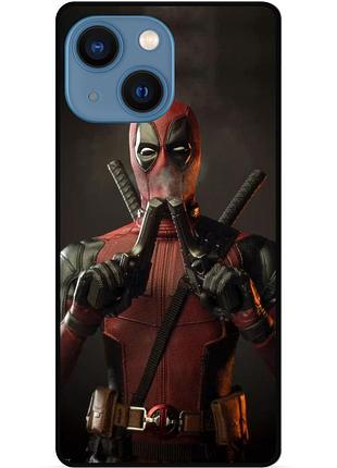 Силіконовий бампер чохол для iphone 15 з малюнком дедпул deadpool