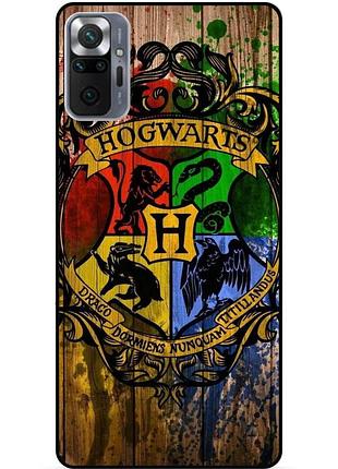 Силиконовый бампер чехол для xiaomi redmi note 10 pro с рисунком hogwarts хогвартс гарри поттер harry potter