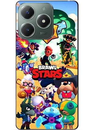 Силиконовый бампер чехол для infinix smart 8 plus (x6526) с картинкой бравл силовая лига нокаут леон ворон