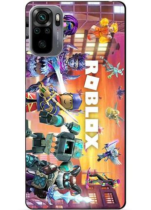 Силіконовий чохол бампер для xiaomi redmi note 10 з картинкою роблокс roblox