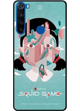 Силиконовый чехол для xiaomi redmi note 8t с рисунком игра в кальмара squid game