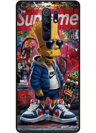 Чехол силиконовый бампер для xiaomi redmi note 8 pro с рисунком барт симпсон marvel simpsons