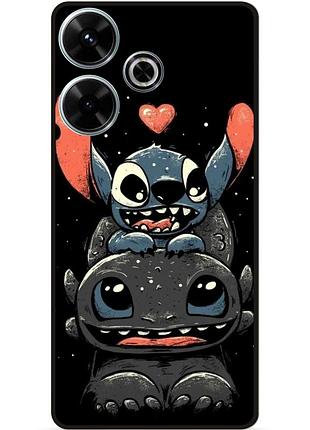 Силиконовый чехол бампер для realme c53 с рисунком stitch стич