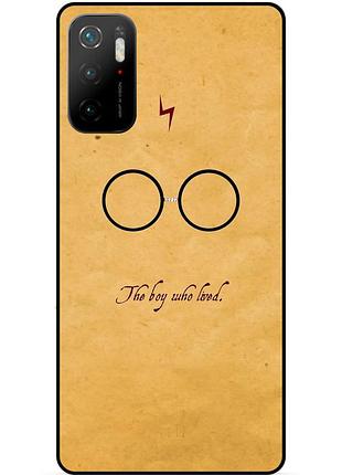 Силиконовый бампер чехол для xiaomi poco m3 pro с рисунком гарри поттер harry potter очки