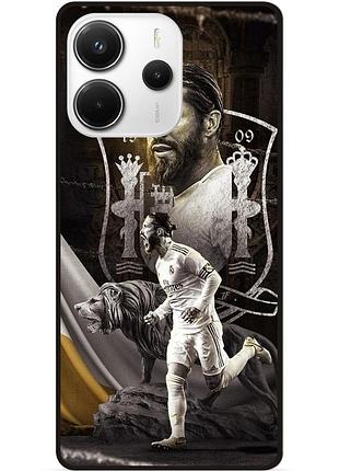 Чехол силиконовый бампер для xiaomi redmi note 14 с рисунком sergio ramos серхио рамос real