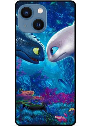 Чехол силиконовый для iphone 13 mini с рисунком как приручить дракона dragon