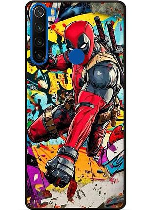 Силіконовий бампер чохол для xiaomi redmi note 8 з малюнком deadpool marvel дэдпул