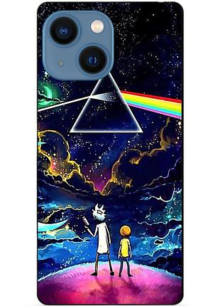 Силіконовий чохол бампер для iphone 15 з малюнком рік і морті rick and morty