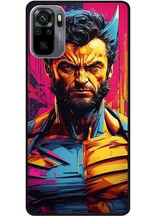 Чехол силиконовый бампер для xiaomi redmi note 10s с рисунком росомаха marvel логан