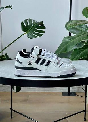😍 жіночі кросівки adidas forum low white black