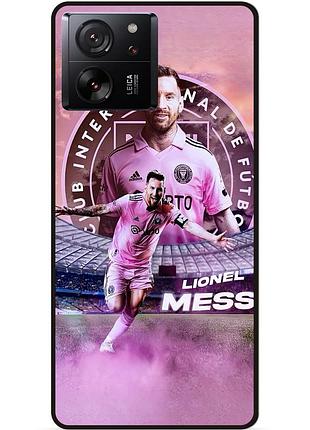 Силиконовый бампер чехол для xiaomi 13t с рисунком leo messi месси