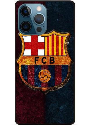 Чехол силиконовый бампер для iphone 13 pro с рисунком барселона barcelona