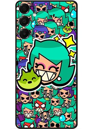Силіконовий чохол бампер для samsung a17 стікери бравл лола brawl