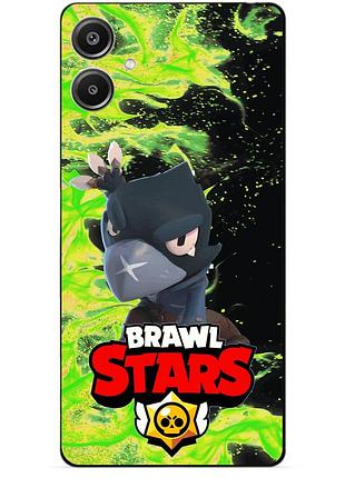 Силіконовий бампер чохол для samsung a07 з героєм бравл ворон brawl