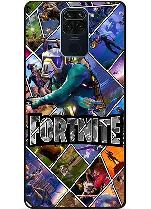 Силіконовий чохол бампер для xiaomi redmi note 9 з картинкою фортнайт fortnite