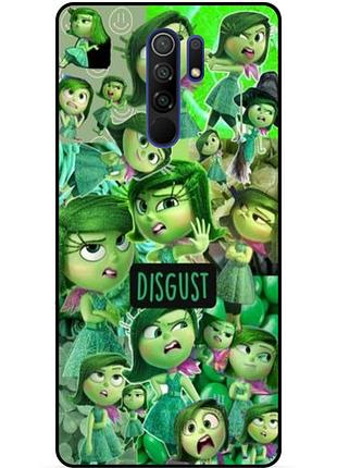 Чехол силиконовый бампер для xiaomi redmi 9 с рисунком головоломка disgust