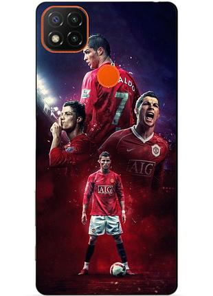 Силіконовий чохол бампер для xiaomi redmi 9c з малюнком ronaldo mu роналдо