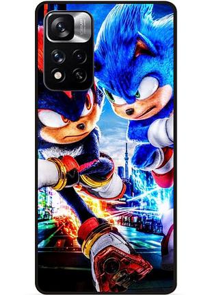 Силіконовий бампер чохол для xiaomi redmi note 11 pro plus 5g з малюнком соник sonik