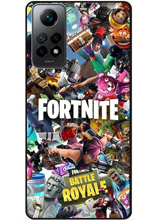 Силиконовый бампер чехол для xiaomi poco x4 pro 5g с картинкой fortnite фортнайт