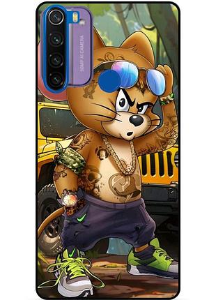 Чехол силиконовый бампер для xiaomi redmi note 8t с рисунком том и джерри