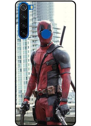Силиконовый чехол бампер для xiaomi redmi note 8t с рисунком deadpool дэдпул