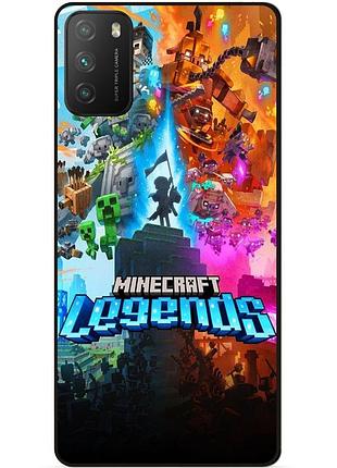 Силіконовий чохол бампер для xiaomi poco m3 гра майнкрафт minecraft
