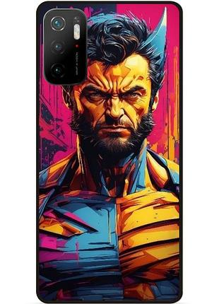 Силіконовий бампер чохол для xiaomi poco m3 pro з малюнком росомаха marvel логан