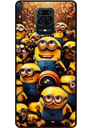 Силіконовий чохол бампер для xiaomi redmi note 9s з малюнком міньйони minion