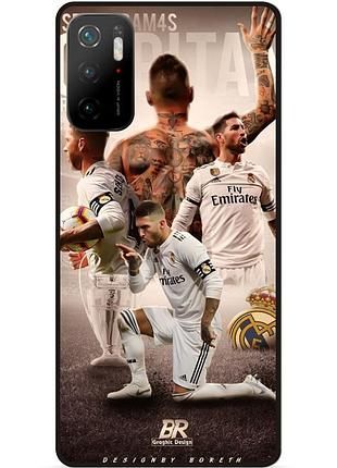 Силіконовий чохол бампер для xiaomi poco m3 pro з малюнком sergio ramos серхио рамос real madrid