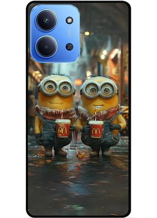Силіконовий чохол бампер для xiaomi redmi 15c з малюнком міньйони minion